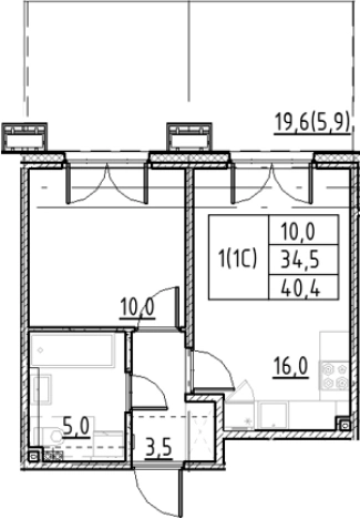 Купить двухкомнатную квартиру в новостройках у метро Купчино в Санкт-Петербурге. Вариант № 9328493, 0, площадь -  квм, цена 9878688 рублей