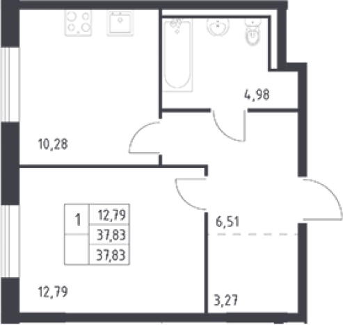 Купить квартиру в ЖК Квартал Лаголово в Ленинградской области. Вариант № 6708168, 0, площадь -  квм, цена 5018490 рублей
