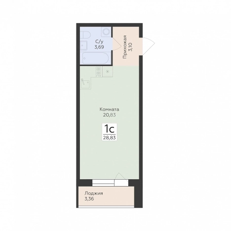 Купить квартиру в новостройках в Воронеже. Вариант № 8203980, 0, площадь - квм, цена 3958359 рублей