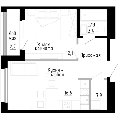 Купить квартиру в ЖК "7Я" в Владивостоке. Вариант № 9768579, 0, площадь -  квм, цена 8901000 рублей