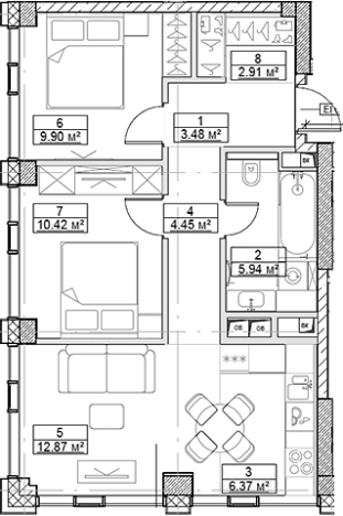 Купить квартиру у метро Мякинино в Москве. Вариант № 363746, 0, площадь - квм, цена 28561394 рублей