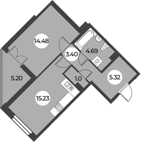 Купить двухкомнатную квартиру на улице Ленинский проспект в Санкт-Петербурге. Вариант № 7254339, 0, площадь -  квм, цена 12389000 рублей