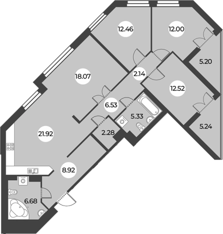 . Вариант № 7254596, 0, площадь - 108.85 квм, цена 26545000 рублей