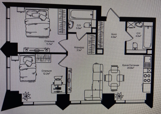 Купить квартиру в Москве. Вариант № 10030391, 0, площадь -  квм, цена 25900000 рублей
