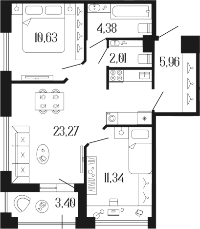 Купить трехкомнатную квартиру в новостройках на улице Коли Томчака в Санкт-Петербурге. Вариант № 8336136, 0, площадь -  квм, цена 34789268 рублей