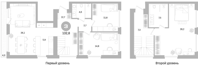 . Вариант № 7783488, 0, площадь - 123.3 квм, цена 44550000 рублей