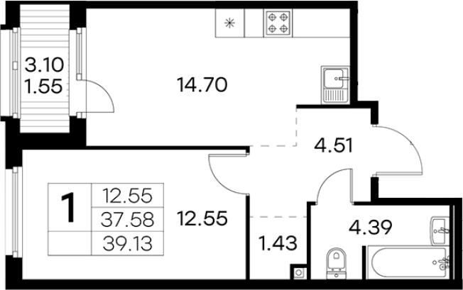 Купить двухкомнатную квартиру в ЖК GloraХ Парголово в Санкт-Петербурге. Вариант № 4807201, 0, площадь -  квм, цена 9299999 рублей