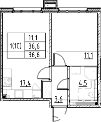 Купить квартиру в новостройках у метро Купчино в Санкт-Петербурге. Вариант № 7597812, 0, площадь -  квм, цена 8738396 рублей