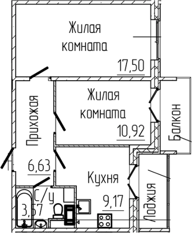 Купить двухкомнатную квартиру у метро Парнас в Сертолове. Вариант № 7976221, 0, площадь -  квм, цена 9977450 рублей