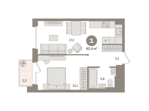 Купить однокомнатную квартиру в ЖК Квартал Герцена в Москве. Вариант № 120901, 0, площадь -  квм, цена 14810000 рублей