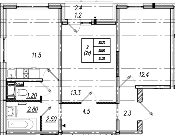 Купить двухкомнатную квартиру на вторичке в ЖК Цветной город в Санкт-Петербурге. Вариант № 9636305, 0, площадь -  квм, цена 8631987 рублей
