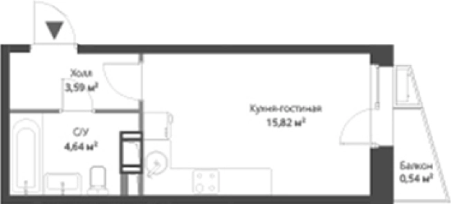 Купить Студию в ЖК Veren Nort Сертолово в Сертолове. Вариант № 6057356, 0, площадь -  квм, цена 5588810 рублей