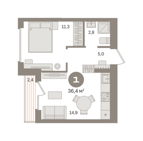 Купить квартиру в ЖК Первый квартал. Вторая очередь в Московской области. Вариант № 8555558, 0, площадь - квм, цена 8060000 рублей