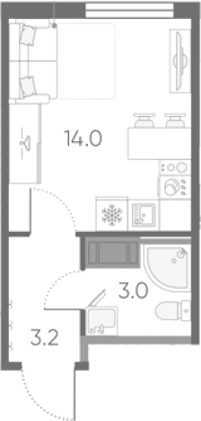 Купить Студию в новостройках у метро Пролетарская в Санкт-Петербурге. Вариант № 7255616, 0, площадь - квм, цена 5419963 рублей