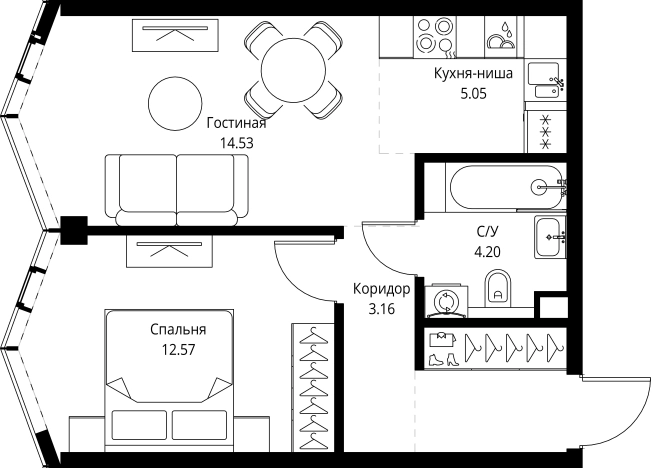 Купить квартиру в новостройках у метро ВДНХ в Москве. Вариант № 163009, 0, площадь -  квм, цена 31581485 рублей