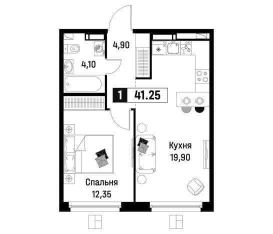 Купить двухкомнатную квартиру в новостройках в ЖК Максималист в Мурине. Вариант № 6866763, 0, площадь -  квм, цена 7190602 рублей