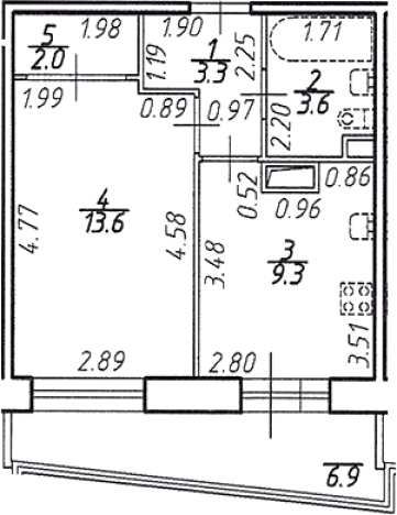 Купить однокомнатную квартиру в ЖК Стороны Света в Ленинградской области. Вариант № 7791337, 0, площадь -  квм, цена 6034200 рублей