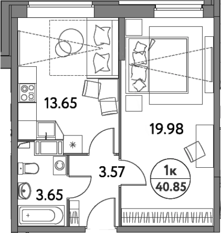 Купить однокомнатную квартиру в Щёлкове. Вариант № 79780, 0, площадь -  квм, цена 7191000 рублей