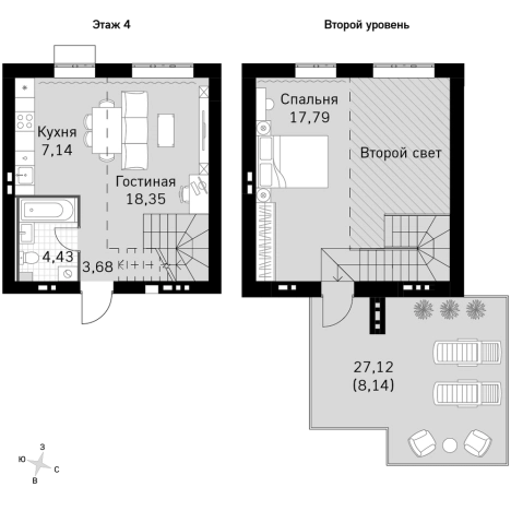 Купить двухкомнатную квартиру в Одинцове. Вариант № 9957452, 0, площадь -  квм, цена 16031429 рублей