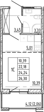 Купить квартиру в ЖК Полис Новоселье в Ленинградской области. Вариант № 90674, 0, площадь -  квм, цена 4949888 рублей