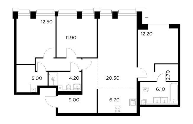 Купить квартиру в новостройках в ЖК INJOY в Москве. Вариант № 10073840, 0, площадь -  квм, цена 45872200 рублей