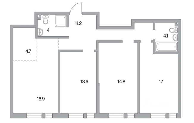 Купить четырехкомнатную квартиру на вторичке на улице Ярославское шоссе в Москве. Вариант № 10438183, 0, площадь -  квм, цена 28750000 рублей