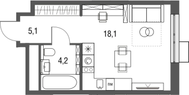 Купить квартиру у метро Бульвар Рокоссовского в Москве. Вариант № 82267, 0, площадь -  квм, цена 12788533 рублей