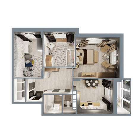 Купить квартиру в новостройках в ЖК "Чайковский" в Коврове. Вариант № 146464, 1, площадь -  квм, цена 7319350 рублей