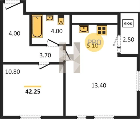 Купить однокомнатную квартиру в новостройках в ЖК Васнецово в Ижевске. Вариант № 68417, 0, площадь -  квм, цена 3240000 рублей