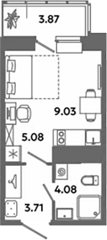 Купить квартиру в ЖК Загляденье в Ленинградской области. Вариант № 6631992, 0, площадь -  квм, цена 3944042 рублей