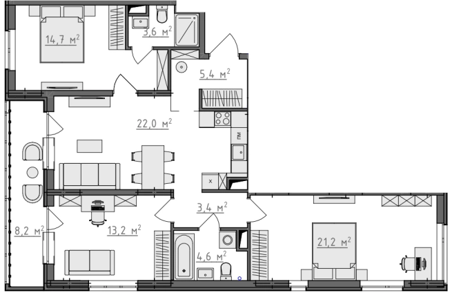 Купить квартиру в ЖК Квартал Новаторов в Владимире. Вариант № 130273, 0, площадь -  квм, цена 10337600 рублей
