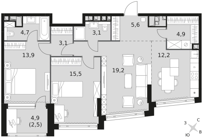 Купить квартиру на улице Варшавское шоссе в Москве. Вариант № 9584238, 0, площадь -  квм, цена 45925441 рублей