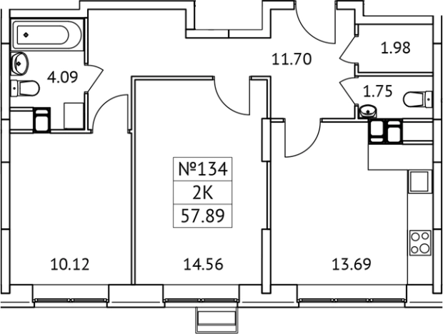 Купить квартиру в ЖК Новотомилино в Московской области. Вариант № 126461, 0, площадь - квм, цена 10330384 рублей