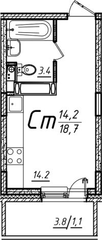 Купить двухкомнатную квартиру в Подольске. Вариант № 119774, 0, площадь -  квм, цена 8637924 рублей