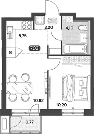 Купить двухкомнатную квартиру в Калужской области. Вариант № 120519, 0, площадь -  квм, цена 4902964 рублей