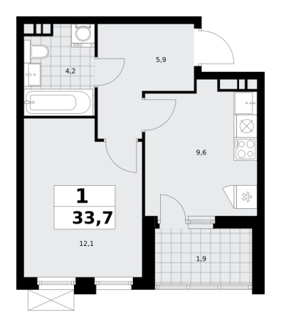 Купить квартиру у метро Потапово в Москве. Вариант № 1006845, 0, площадь - квм, цена 12258038 рублей