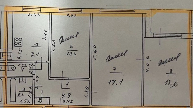 . Вариант № 5922454, 11, площадь - 55.9 квм, цена 7490000 рублей
