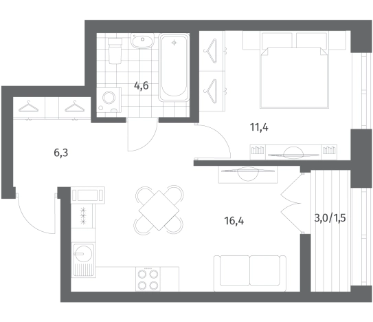 Купить двухкомнатную квартиру в ЖК NEWПИТЕР в Ленинградской области. Вариант № 5258507, 0, площадь -  квм, цена 6903000 рублей