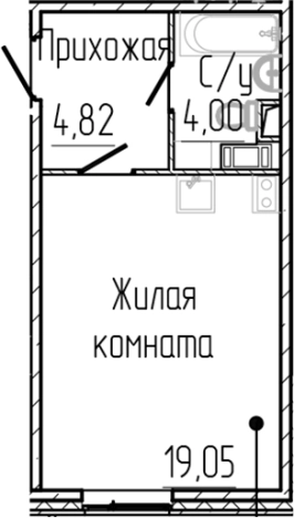 Купить Студию на улице Ларина в Сертолове. Вариант № 6058449, 0, площадь -  квм, цена 5428729 рублей