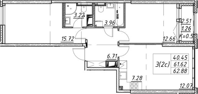 Купить трехкомнатную квартиру у метро Елизаровская в Санкт-Петербурге. Вариант № 7849980, 0, площадь -  квм, цена 19909191 рублей