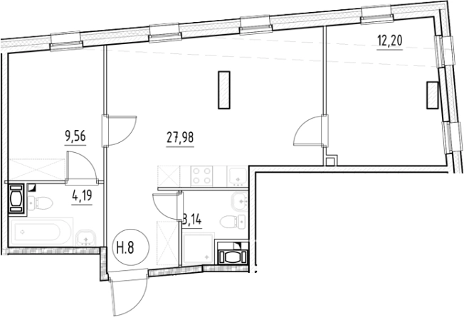 Купить двухкомнатную квартиру в ЖК Nigilist в Санкт-Петербурге. Вариант № 5559400, 0, площадь -  квм, цена 15893995 рублей