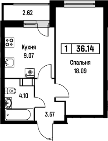 Купить квартиру на улице Екатерининская в Мурине. Вариант № 8062387, 0, площадь -  квм, цена 6842616 рублей