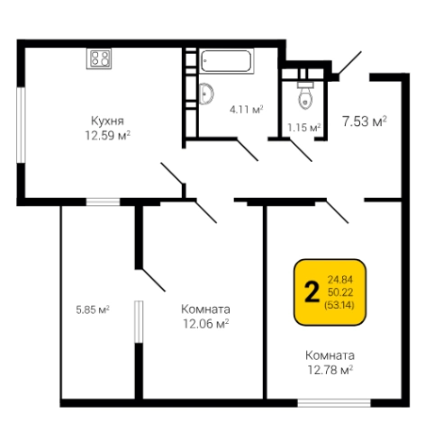 Купить квартиру в новостройках в ЖК жк Дом у Ротонды в Воронеже. Вариант № 158685, 0, площадь -  квм, цена 7439600 рублей