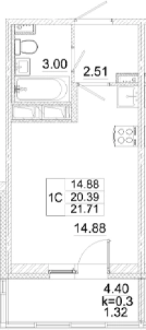Купить Студию в новостройках в ЖК Аэросити в Санкт-Петербурге. Вариант № 8999304, 0, площадь -  квм, цена 4493970 рублей