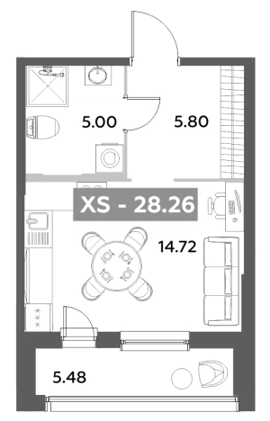 Купить Студию в ЖК Аквилон Leaves в Санкт-Петербурге. Вариант № 6217008, 0, площадь -  квм, цена 11010045 рублей