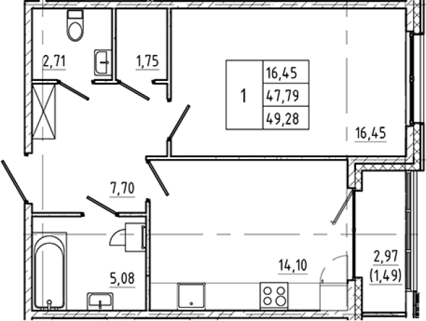 Купить однокомнатную квартиру на улице 7-я линия Васильевского острова в Санкт-Петербурге. Вариант № 7598164, 0, площадь -  квм, цена 21629836 рублей