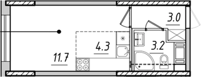 Купить Студию в районе Адмиралтейский в Санкт-Петербурге. Вариант № 6641548, 0, площадь -  квм, цена 10740160 рублей