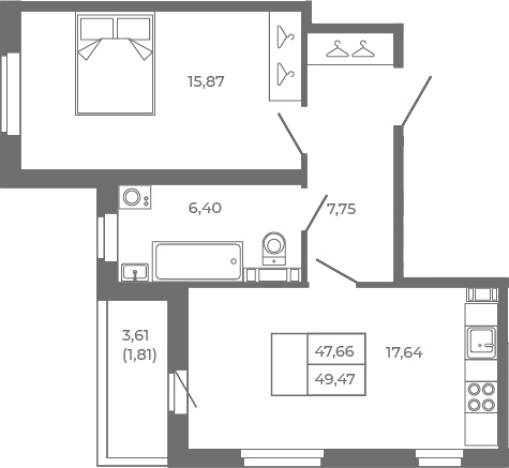 Купить квартиру в ЖК Новая история в Сертолове. Вариант № 6962807, 0, площадь -  квм, цена 10240290 рублей