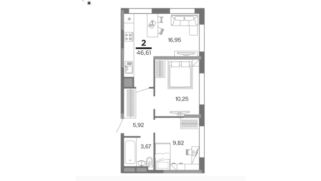 Купить квартиру в новостройках на улице Птицеводов в Рязани. Вариант № 683603, 0, площадь -  квм, цена 6893975 рублей