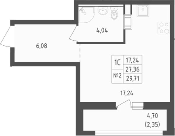 Купить квартиру в ЖК Южная Нева в Ленинградской области. Вариант № 7833649, 0, площадь -  квм, цена 5308286 рублей